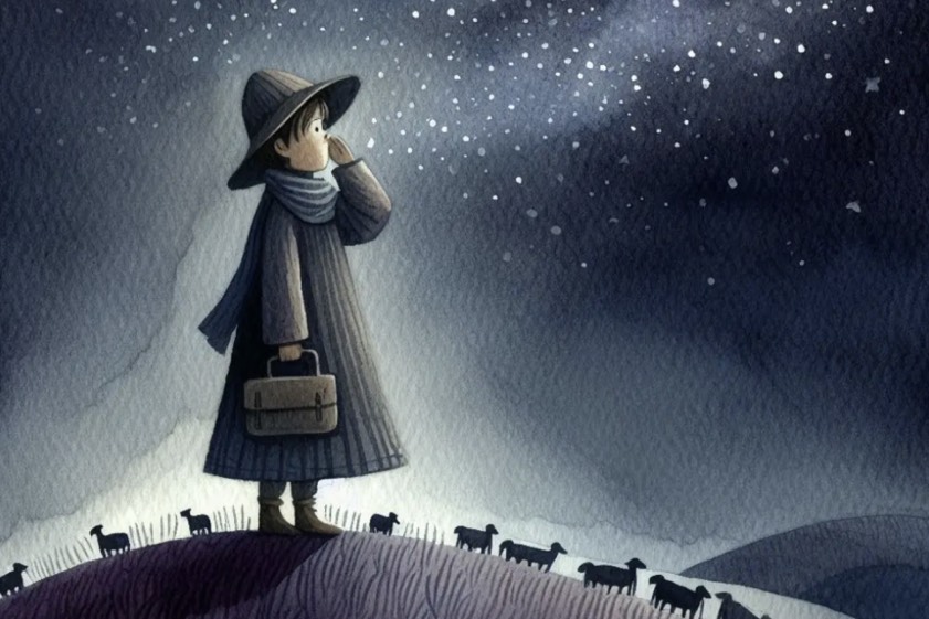 Ausschnitt aus dem Motiv, mit dem der "Arbeitskreis Ehe und Familie" für die diesjährige "Waldweihnacht" wirbt. Foto: oh