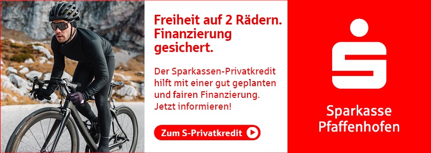 Werbung Sparkasse Pfaffenhofen Privatkredit schnell und einfach